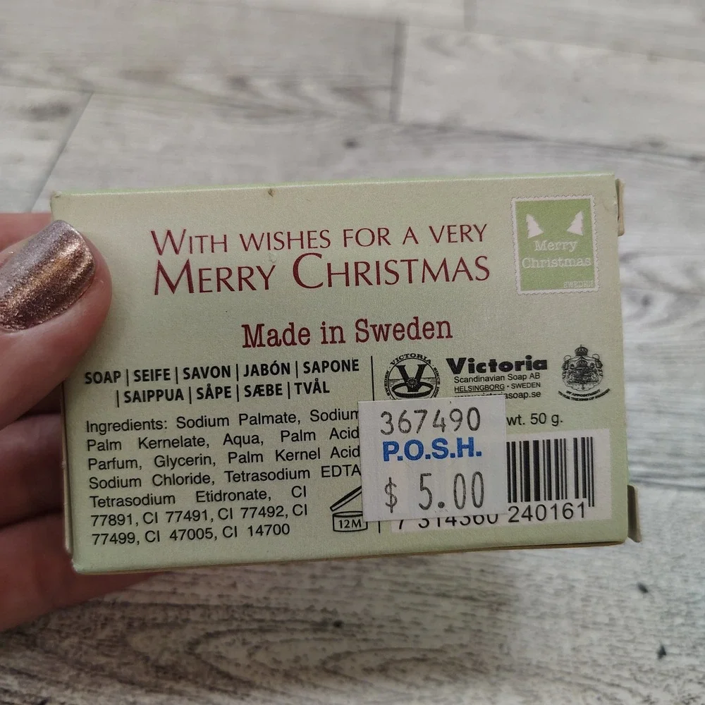 Victoria Swedish God Jul Soap • Christmas Bar • Made‎ in Sweden • New in Box
